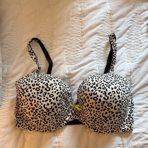 Victoria's Secret Black & White Leopard lined perfect coverage